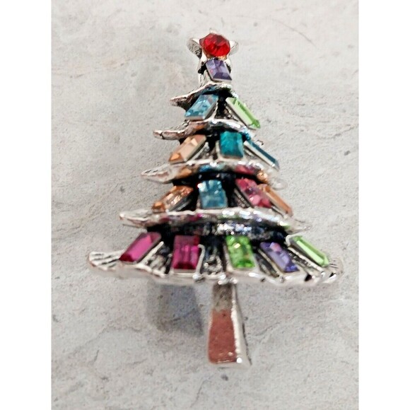 New Christmas Tree Brooch in Many Colors. - Picture 2 of 3
